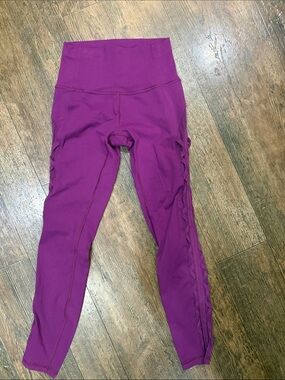 lululemon athletica Magenta High-Waist Leggings with Side Lattice